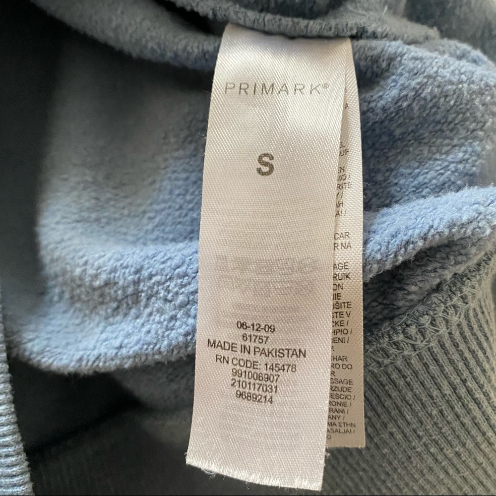 Primark Blue Grey 100% Cotton Oversized Crewneck Sweatshirt - Picture 6 of 7